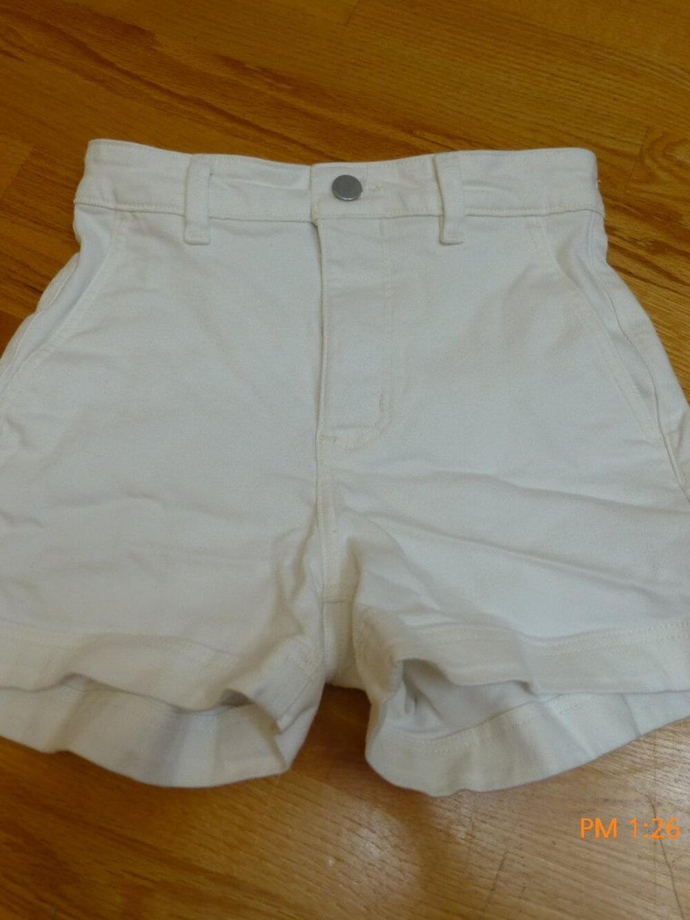 Everlane white denim shorts size 00 classic timeless